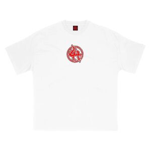 Lost Hills Tshirt - Red Puff Print Logo Big Back Graphic